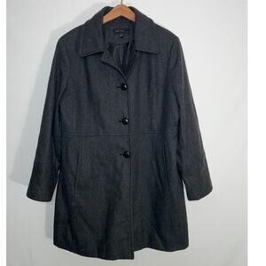 Jason‎ Kole Wool Blend Coat in Charcoal Grey - Women's Size XL - 50% Wool & Soft